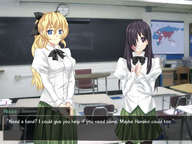 This is a screenshot of ‘Little Busters!’, a visual novel by Key/VisualArt’s. This is a screenshot of the fan translation.