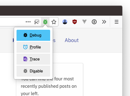 You can enable the Xdebug plugin right next to your URL.