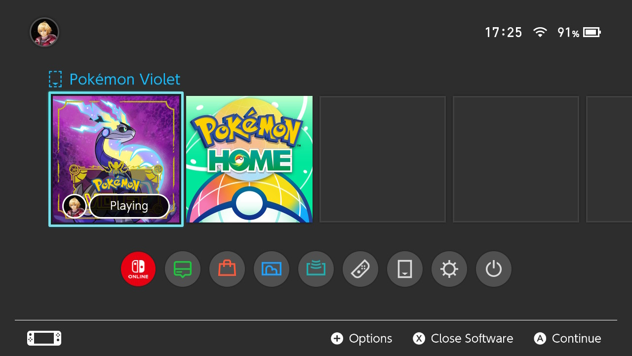 It is possible to use the previous system if you enable a “hidden” setting in User Settings. Here you can see me playing my digital copy of Pokémon Violet.