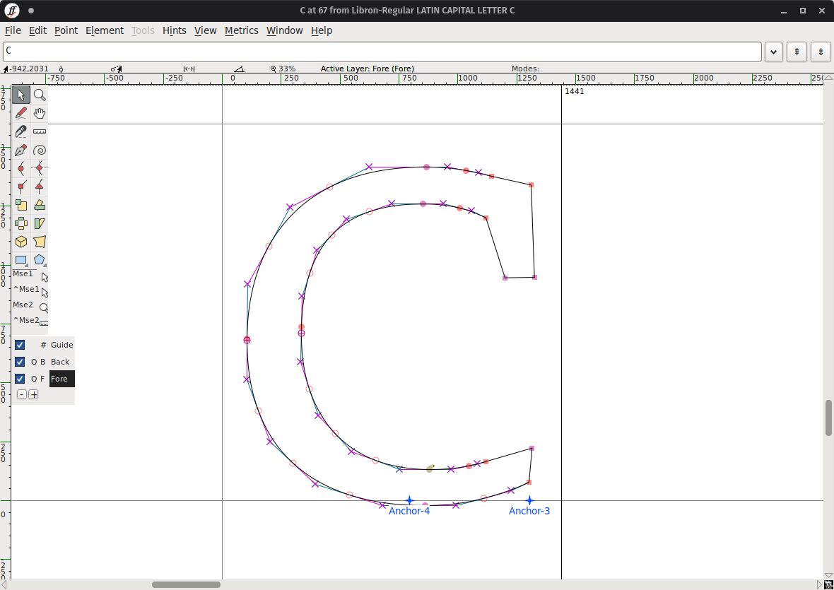 I removed the serif at the bottom of this particular glyph.