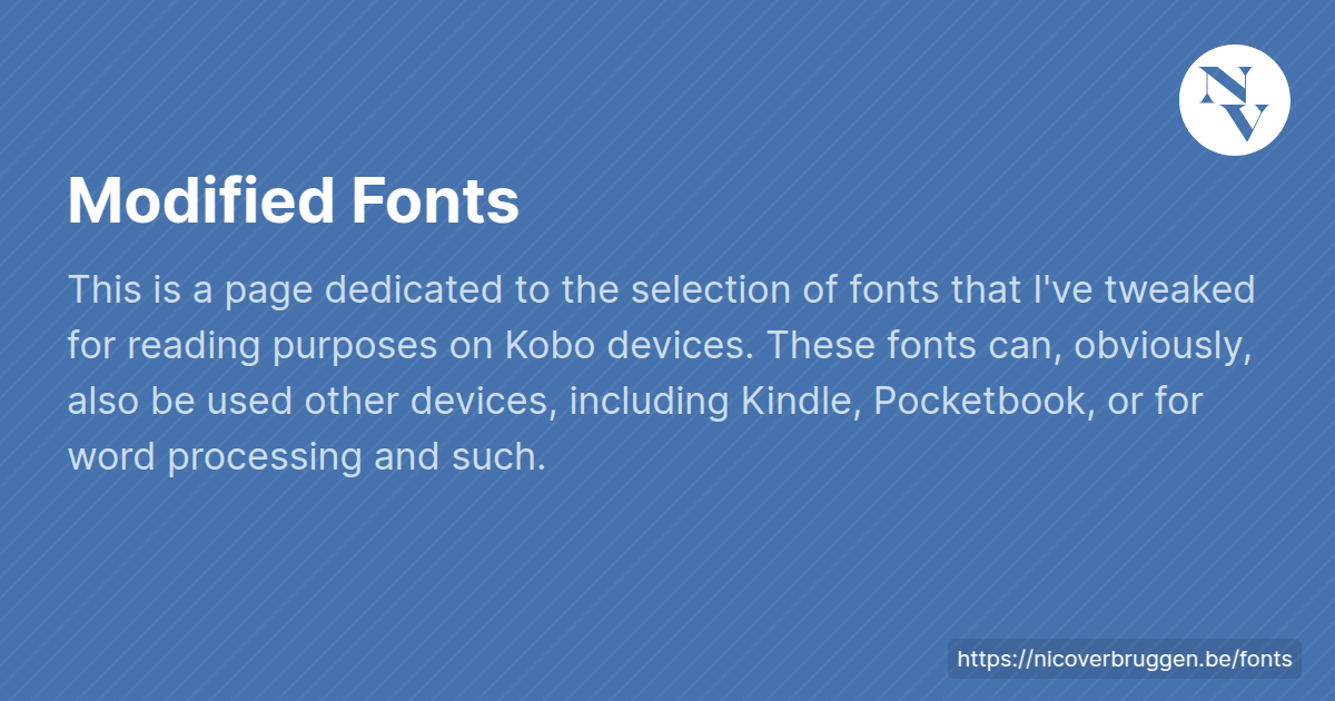 Modified Fonts | nicoverbruggen.be
